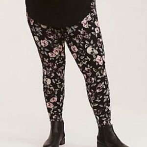 Torrid Skeleton Garden Full Length Leggings Size 4